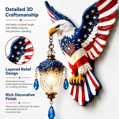 🦅✨ Today 49% OFF🔥 Eagle Crystal Wall Lamp | Elegant Lighting & Stunning Wall Decor