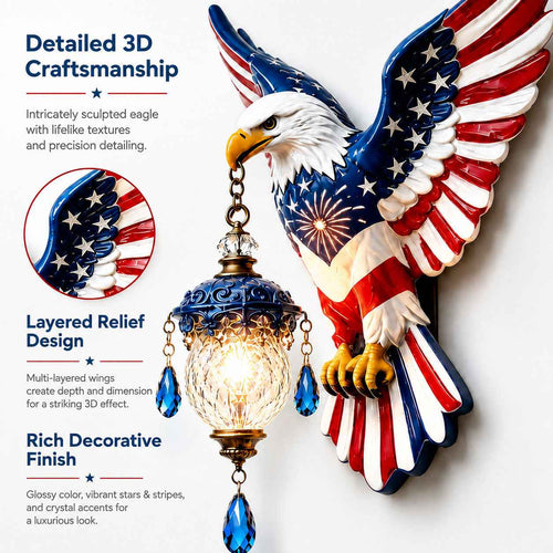 🦅✨ Today 49% OFF🔥 Eagle Crystal Wall Lamp | Elegant Lighting & Stunning Wall Decor