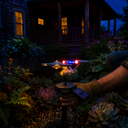 🌌 TODAY ONLY—🔥 Save 52% 🚀 Sci-Fi Starship Solar Garden Light ✨ Light Up Your Outdoor Space