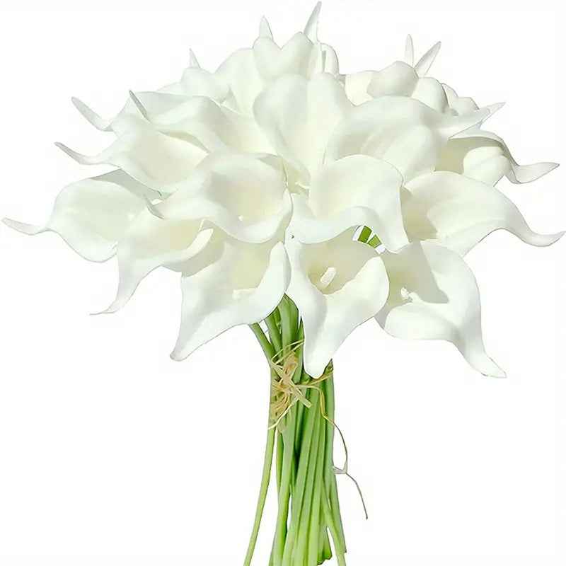 🤍 15PCS Artificial Calla Lily Flowers | Real Touch Elegant Decor