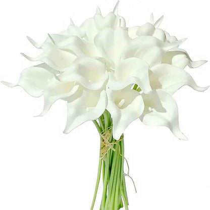 🤍 15PCS Artificial Calla Lily Flowers | Real Touch Elegant Decor
