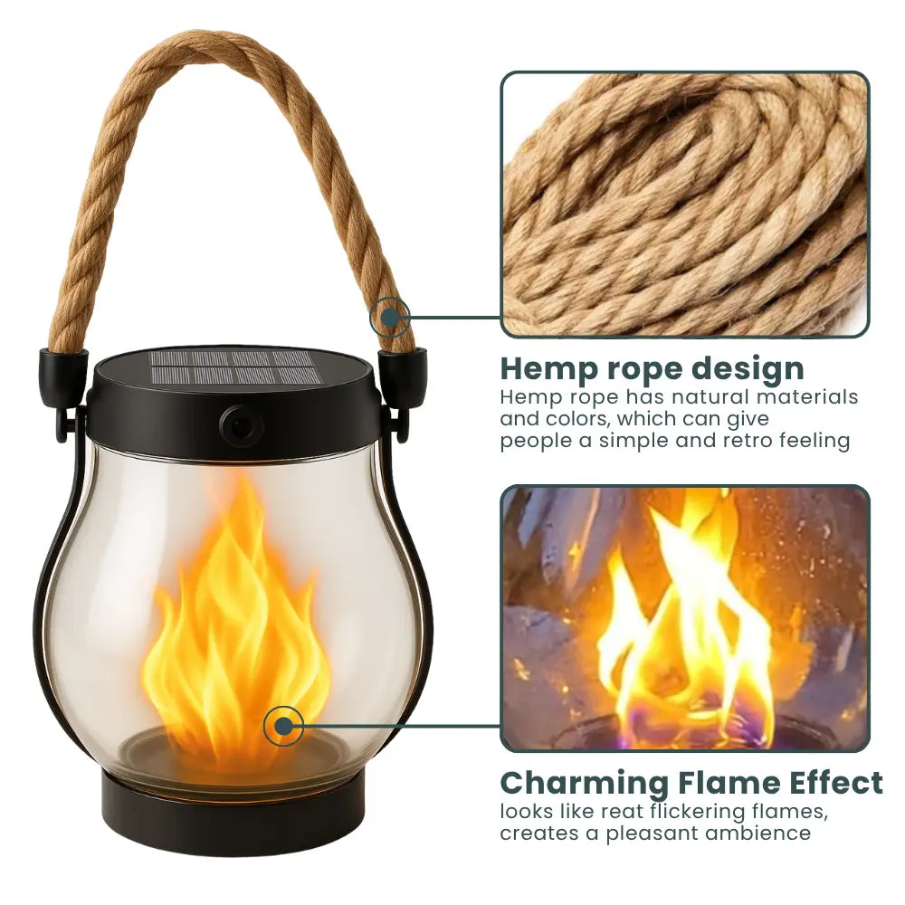 🔥 Solar Flame Lamp | Flickering Outdoor Garden Light