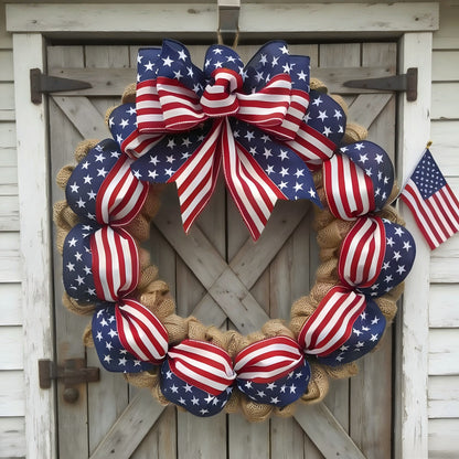 🌿 Pine Cone Wreath with Bow | Front Door Decoration