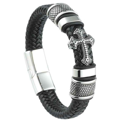 ⚔️ Hot Sale 50% OFF 🖤 Men’s Retro Leather Braided Bracelet