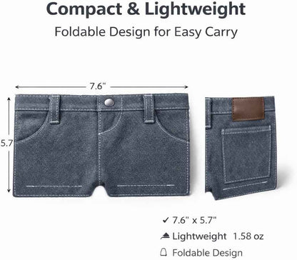 Mini Jeans Wallet with 4 Card Slots