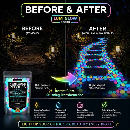 💥LAST DAY SALE 49%OFF💥🌈Colorful Glow-in-the-Dark Garden Stones