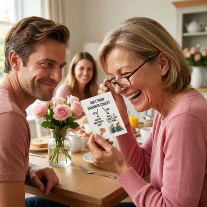 🌺Mother’s Day Discount💐Funny Mother’s Day Card: "Favorite Child" Gag Gift   🎈