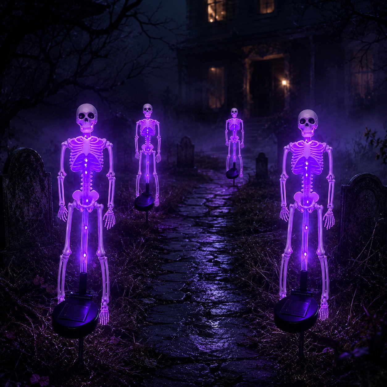 Turn Your Yard Into A Spooky Skull Path 💀🌙 Halloween Solar Garden Lights