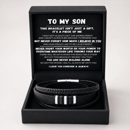 ✨Last Day 49 % OFF🖤To My Son — Handmade Never Walk Alone Braided Bracelet