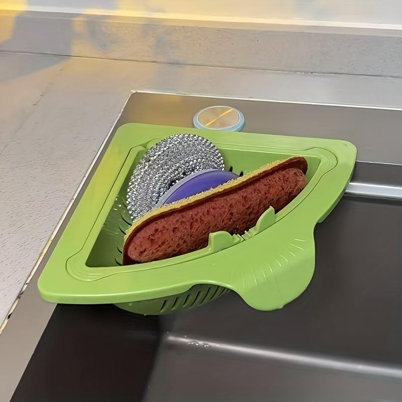 🧲✨ Magnetic Triangle Drain Basket | Multi-Function Sink Organizer & Food Strainer
