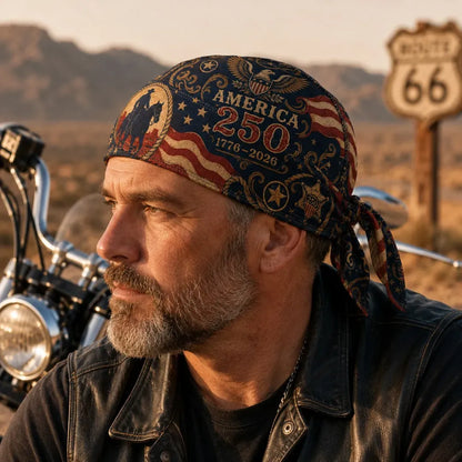 🚨FLASH SALE - 🎖️America 250 Tribute Biker Do Rag(✨Moisture-Wicking All-Day Comfort}