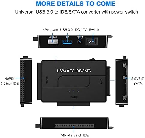 💾 USB 3.0 to SATA IDE Adapter | Universal Hard Drive Reader