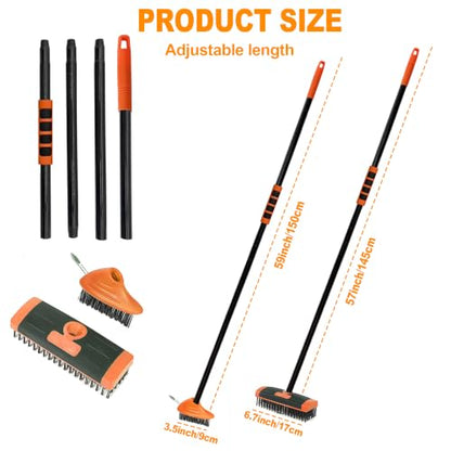 🌱🛠️ Limited Offer 49% OFF✨ Long Handle Weeding & Scrubbing Brush | Remove Moss, Rust, Stains & Tough Grime