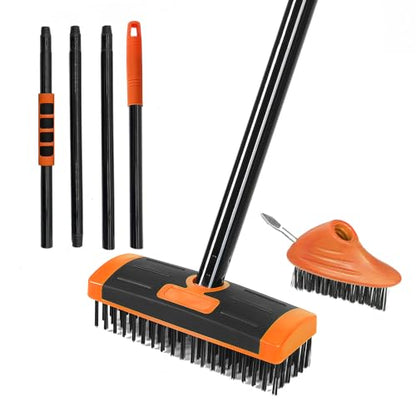 🌱🛠️ Limited Offer 49% OFF✨ Long Handle Weeding & Scrubbing Brush | Remove Moss, Rust, Stains & Tough Grime