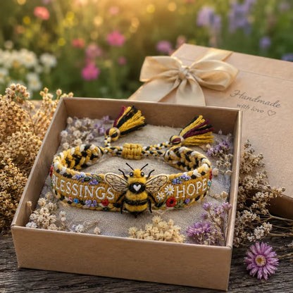 🏆Limited Time Sale 49% OFF💙Handmade Bird/Bees Embroidered Bracelet Collection