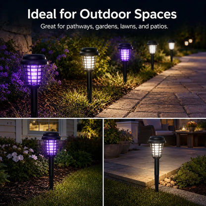 🦟 Solar Mosquito Zapper Light | Outdoor UV Insect Killer Lamp