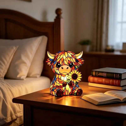 🌻Mother's Day Sale 49% OFF- 🐮Creative Highland Cow  Sunflower LED Night Light