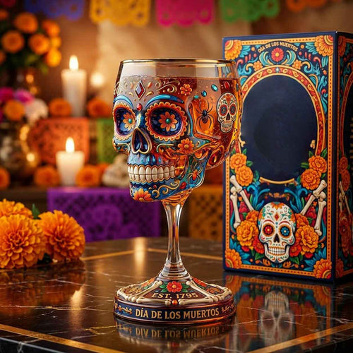 Day of the Dead Collector Goblet – Limited Edition Art Glass