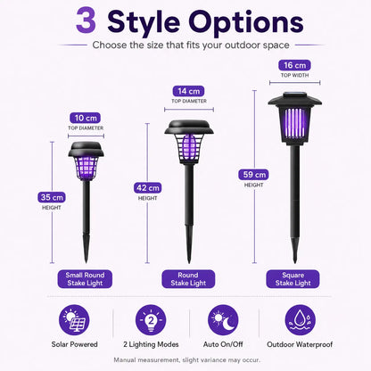🦟 Solar Mosquito Zapper Light | Outdoor UV Insect Killer Lamp