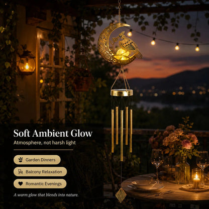 🌙✨ Moon Courtyard Solar Wind Chime 🎐 Add Magic to Every Evening