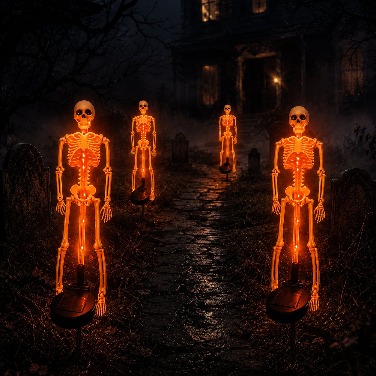Turn Your Yard Into A Spooky Skull Path 💀🌙 Halloween Solar Garden Lights