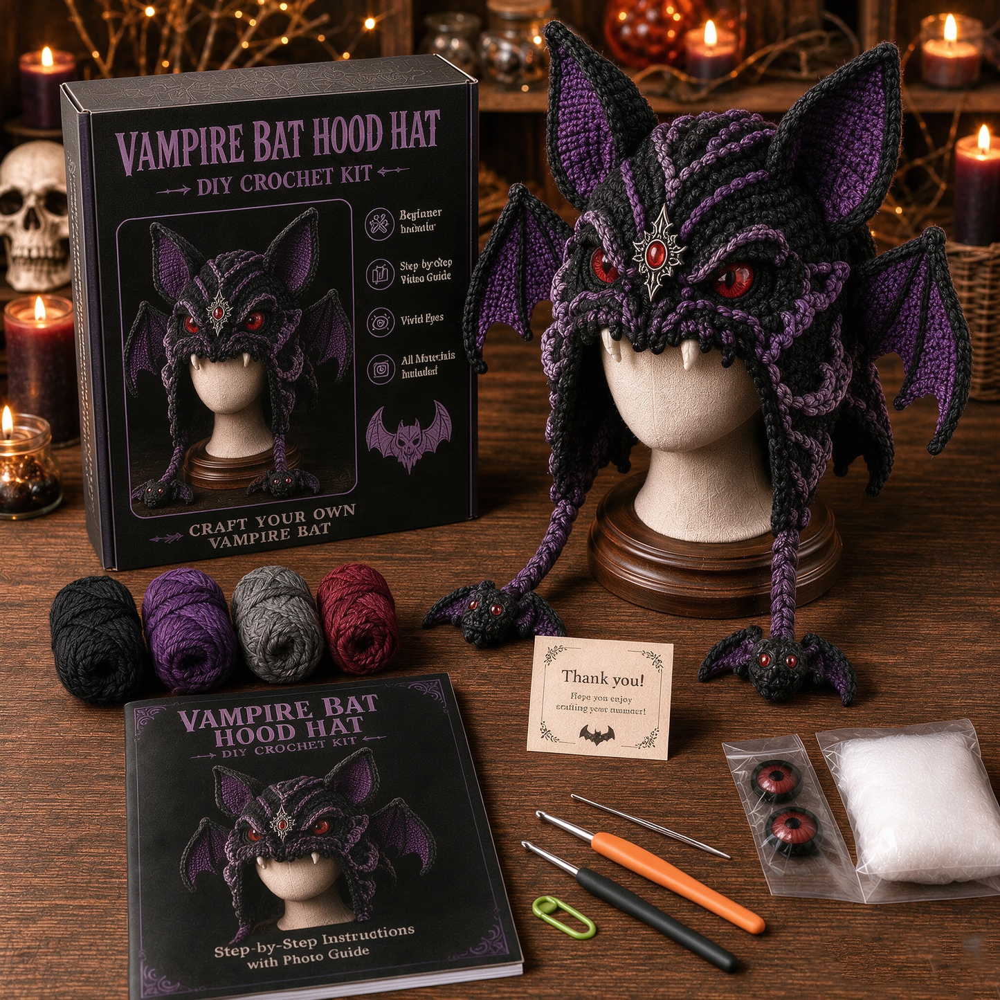 👻🔥 Today 49% OFF🔥 Halloween Monster Hood DIY Craft Kit | Create Your Own Spooky Halloween Masterpiece