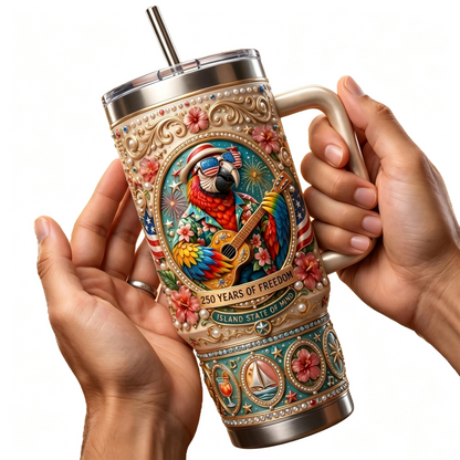 🥤✨ Limited Time 50% OFF✨  40oz Parrot-Shaped Thermos | Large Capacity Stainless Steel Tumbler