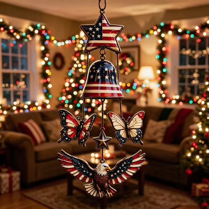🎇🦅 Celebrate America 250🔥 Patriotic Commemorative Wind Chime | A Meaningful Gift for Proud Patriots