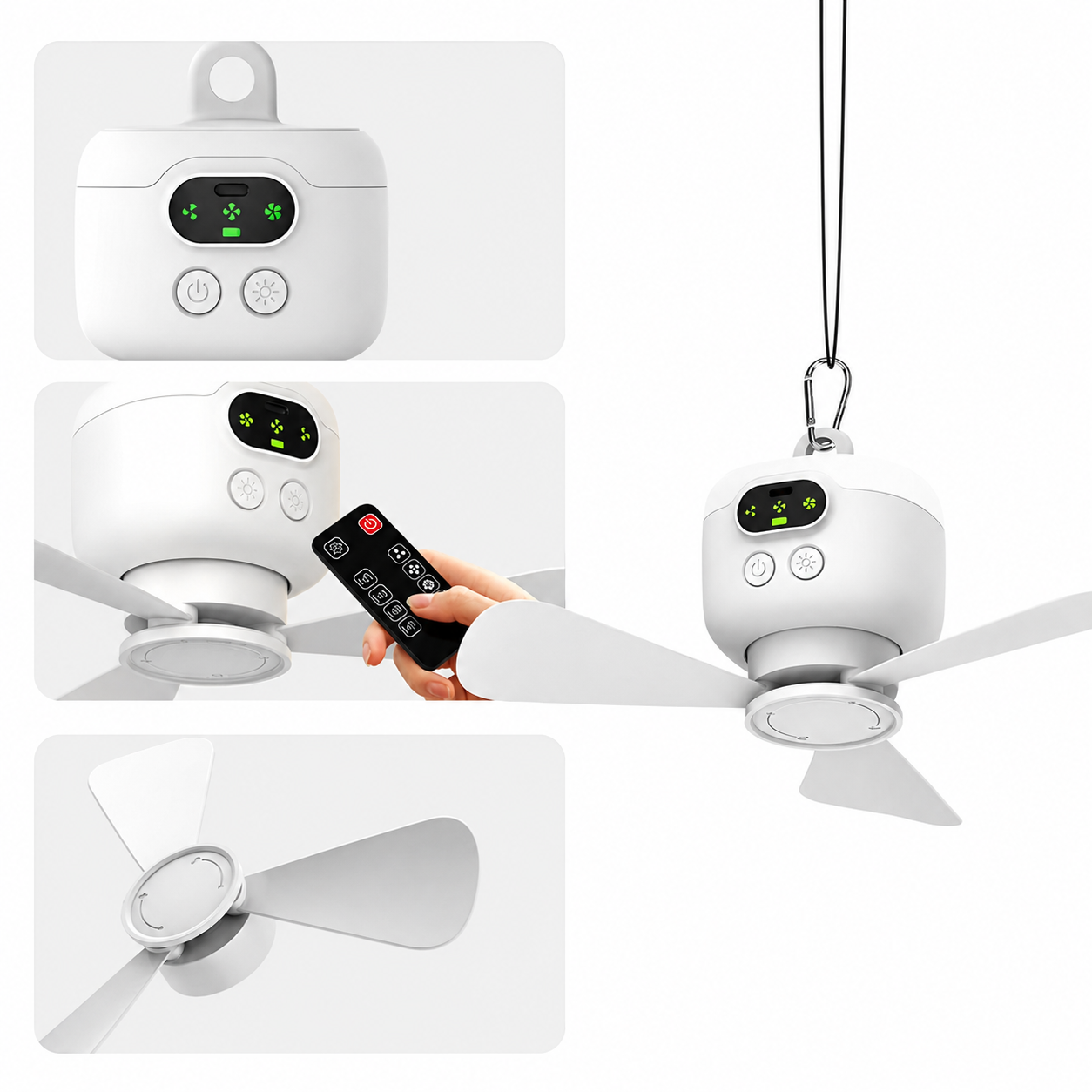 🌟2-in-1 Rechargeable Camping Lantern & Fan – Portable, Hangable & USB Rechargeable