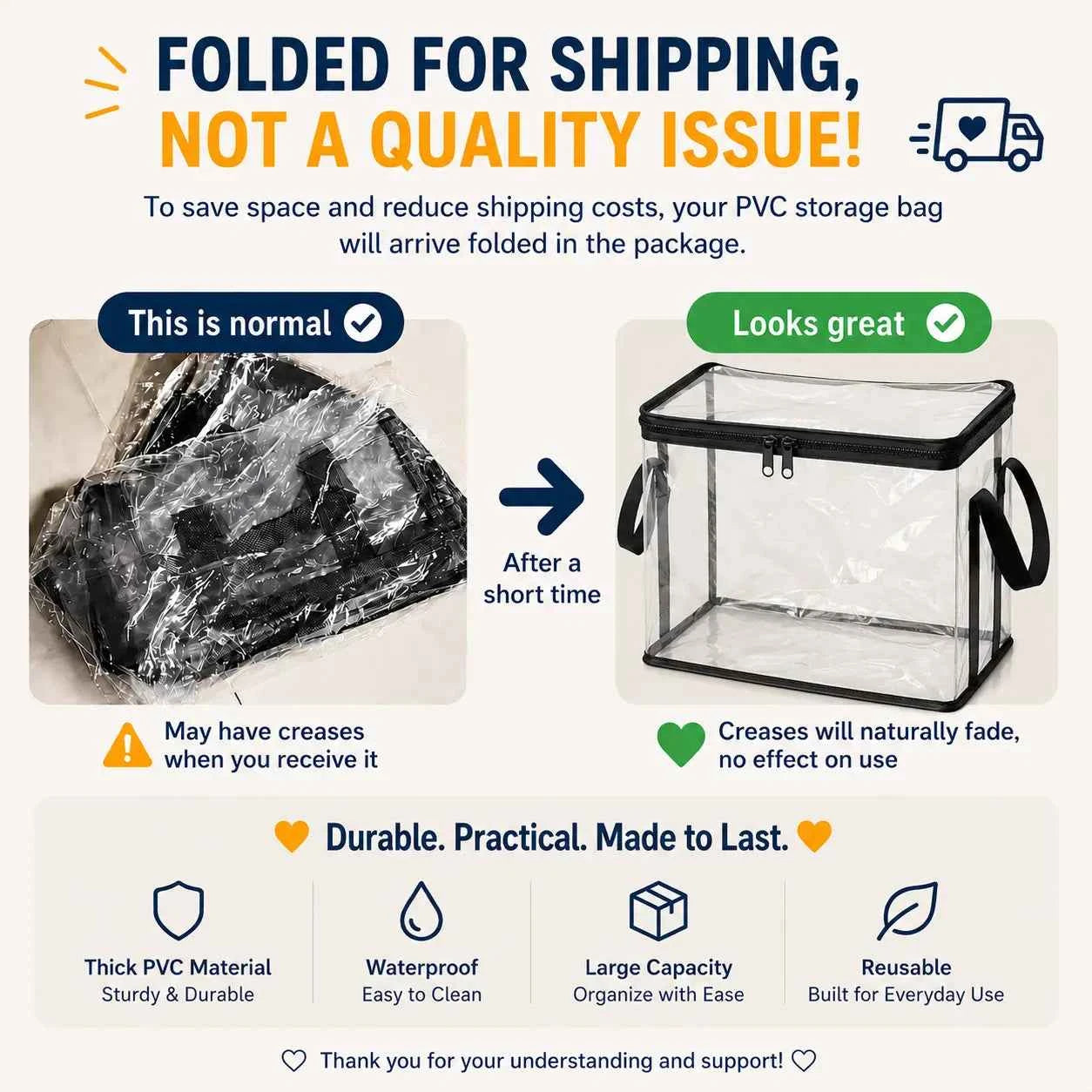✨ Large Capacity Storage Bag | Clothes & Blanket Organizer