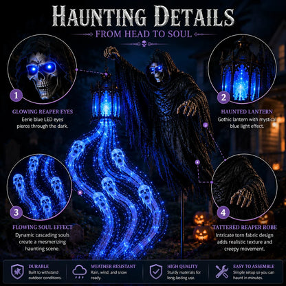 🔥 51% OFF Today Only – 🎃 Haunted Headless Horseman Halloween Yard Light | Animated Spooky Outdoor Garden Decoration 💀
