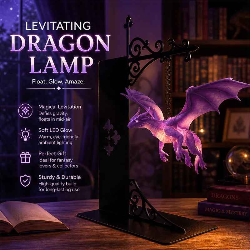 Last Day 48% OFF🎁🔥Dragon Bookshelf Lamp - Enchanting Floating Dragon Night Light🐉
