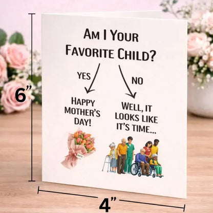 🌺Mother’s Day Discount💐Funny Mother’s Day Card: "Favorite Child" Gag Gift   🎈