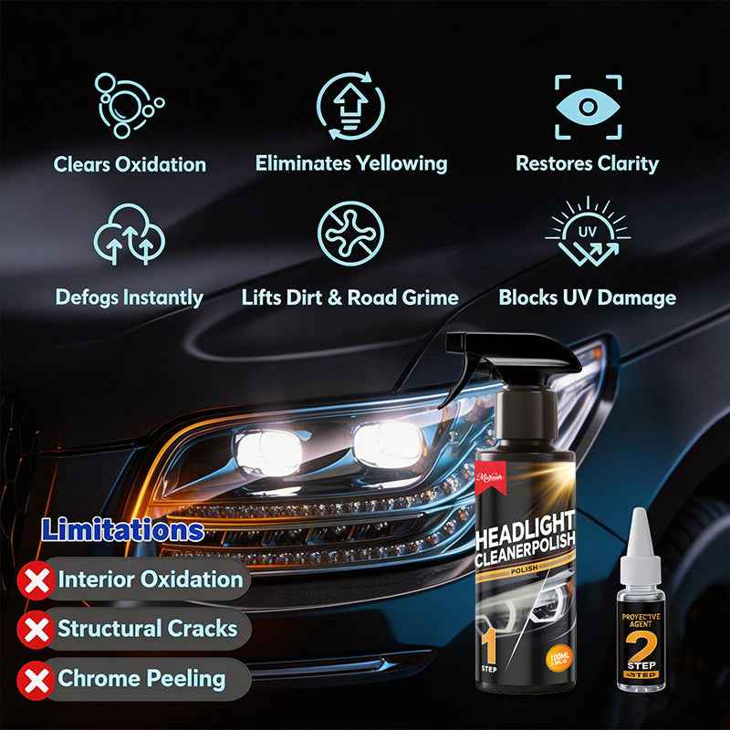 🚗 No-Sand Headlight Restoration Kit | Restores Yellow & Oxidized Headlights