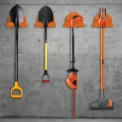 🛠️ Wall-Mounted Rack for Lawn Mowers & Garden Tools