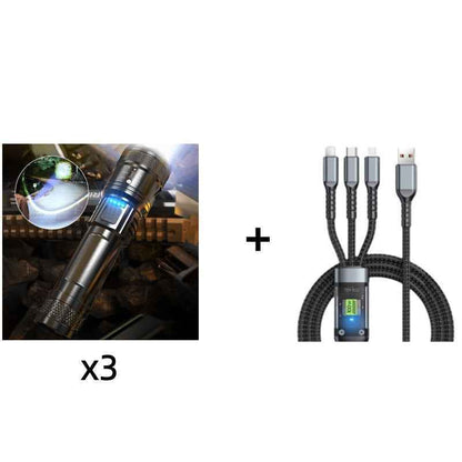 🔥 Super Bright LED Zoomable Flashlight
