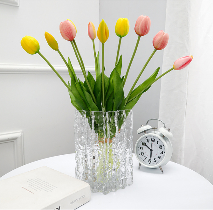 Last Day Promotion! 🔥Outdoor/Indoor UV Resistant & Waterproof Faux Tulip Bouquet 10Pcs Artificial Flower Decor ✅