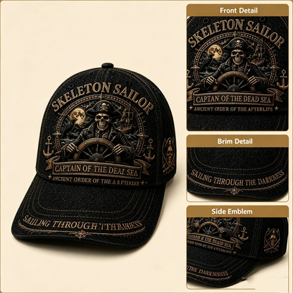 🏴‍☠️✨ Limited Time 50% OFF✨ Skeleton Sailor Hat | Captain Of The Dead Sea Halloween Costume Accessory
