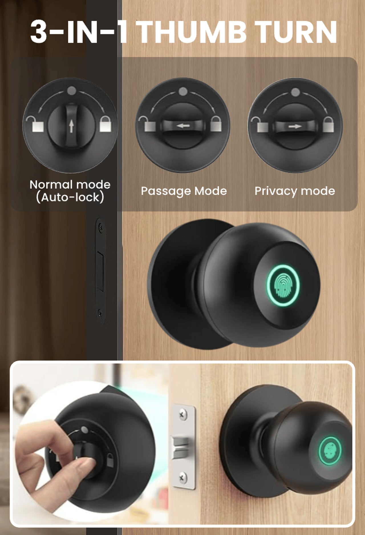 Secure Your Home The Smart Way——3-In-1 Biometric Door Lock