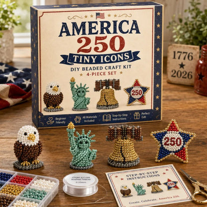 🧵✨ Tiny 3D Beaded Animal DIY Kit – Turn Tiny Beads Into Treasured Handmade Animals, Great for Cozy Afternoons & Thoughtful Gifts
