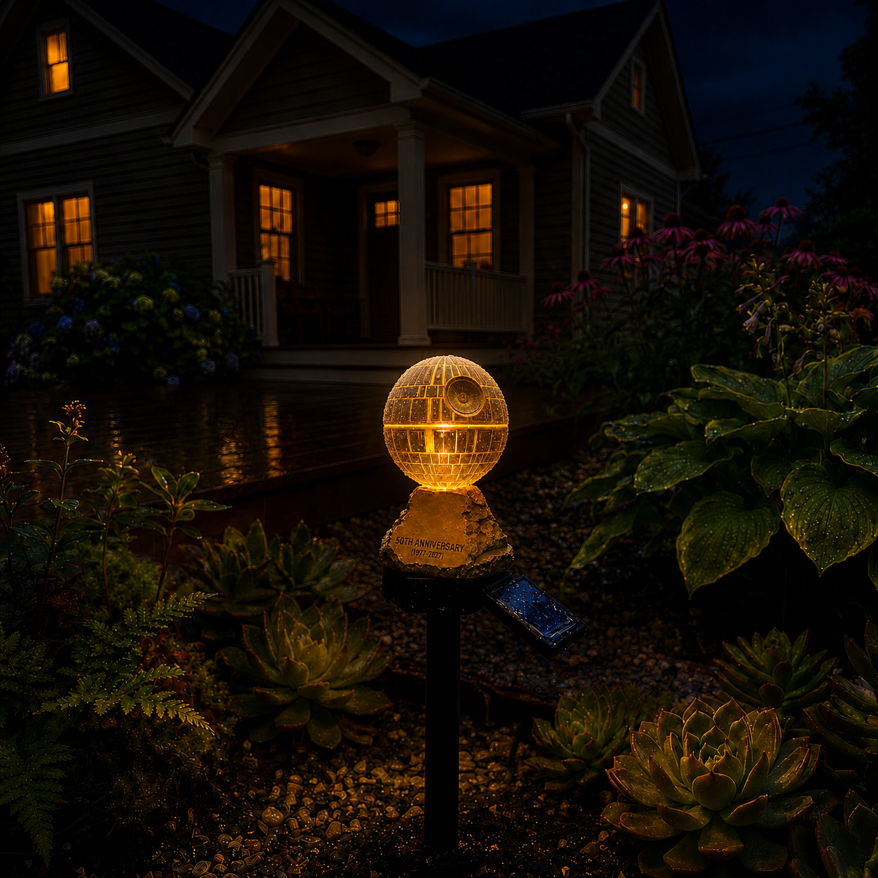 🌌 TODAY ONLY—🔥 Save 52% 🚀 Sci-Fi Starship Solar Garden Light ✨ Light Up Your Outdoor Space