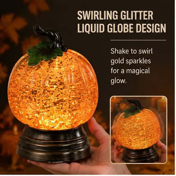 🎃🔥 Today 49% OFF🔥 Glitter Lighted Pumpkin Snow Globe | Add Magical Halloween Charm to Any Space