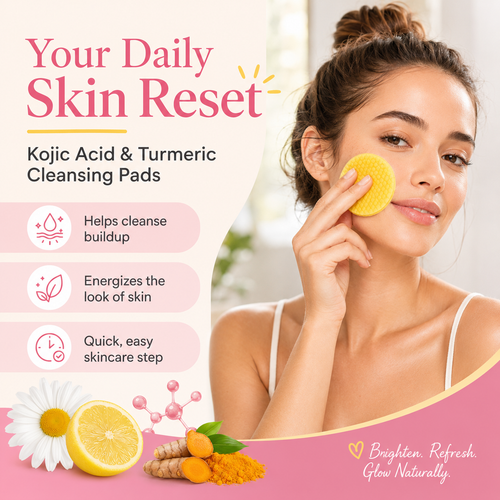 Visible brightening✨Turmeric & Kojic Acid Cleansing Pads💖