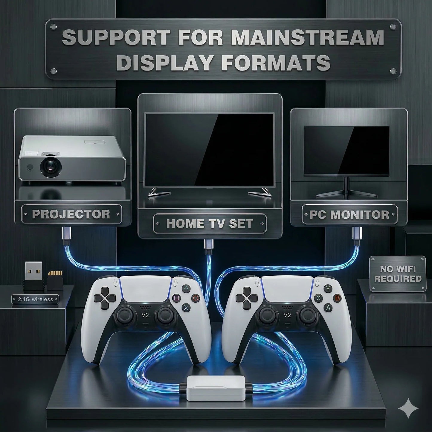 RETRO DOCK V2                   [ 40,000+ NOSTALGIC GAMES + 2 FREE CONTROLLERS ]