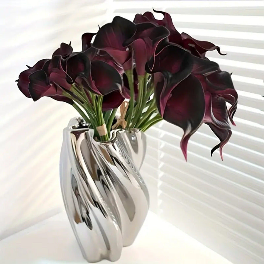 🤍 15PCS Artificial Calla Lily Flowers | Real Touch Elegant Decor