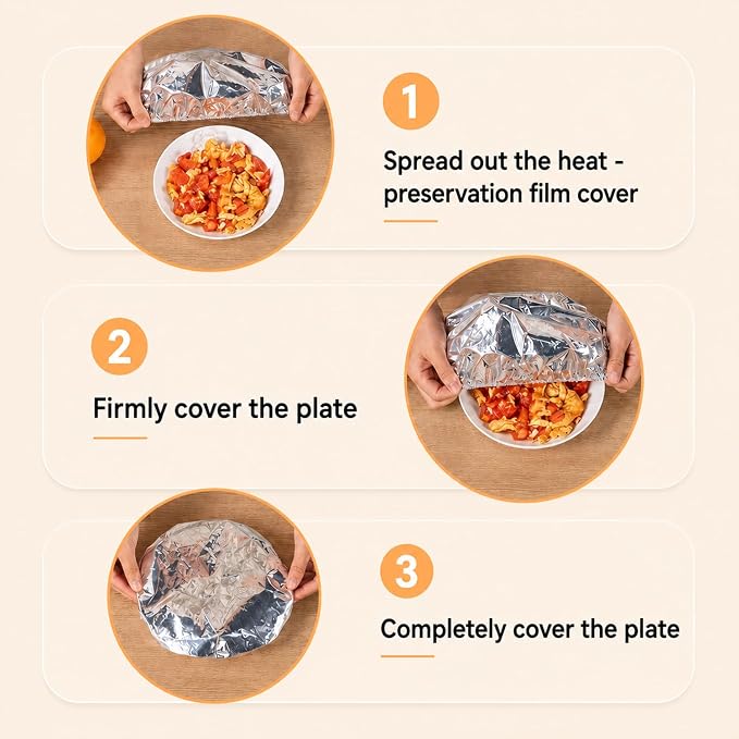 🍲🔥 Today 49% OFF🔥 60PCS Reusable Aluminum Foil Food Covers