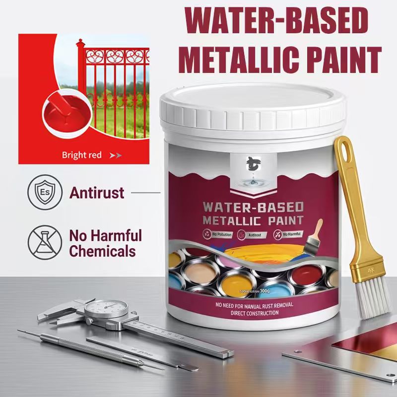 ⏳Time-Limited Special⏰Rust Converter Metallic Paint – One coat stops rust, no sanding, no fumes.  🔨🛡️