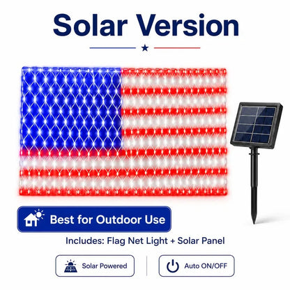 🔥39% Off Sale on July 4-----Solar American Flag Lights Outdoor