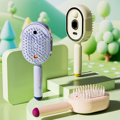 🪮No More Frizzy Hair🎁Electric Spray Air Cushion Massage Hair Comb – Anti-Tangle & Essential Oil Mist Brush