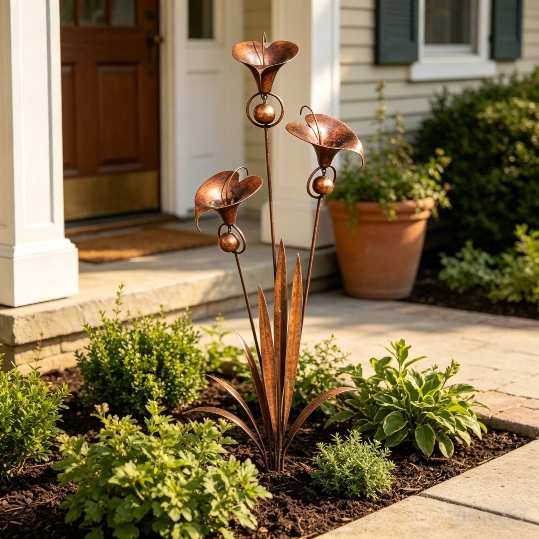 🔔 Enchanting Blue Bellflower Garden Stakes – Add Charm & Gentle Melody to Your Outdoor Space